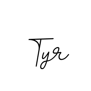 Design your own signature with our free online signature maker. With this signature software, you can create a handwritten (BallpointsItalic-DORy9) signature for name Tyr. Tyr signature style 11 images and pictures png