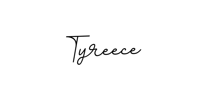 Use a signature maker to create a handwritten signature online. With this signature software, you can design (BallpointsItalic-DORy9) your own signature for name Tyreece. Tyreece signature style 11 images and pictures png