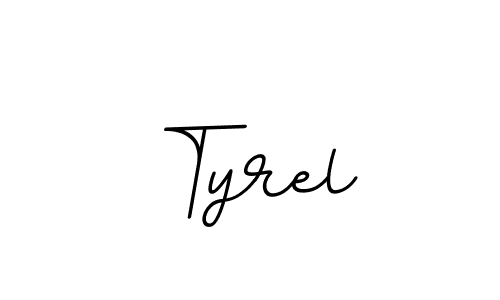 Design your own signature with our free online signature maker. With this signature software, you can create a handwritten (BallpointsItalic-DORy9) signature for name Tyrel. Tyrel signature style 11 images and pictures png