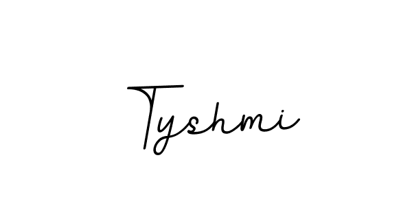 if you are searching for the best signature style for your name Tyshmi. so please give up your signature search. here we have designed multiple signature styles  using BallpointsItalic-DORy9. Tyshmi signature style 11 images and pictures png