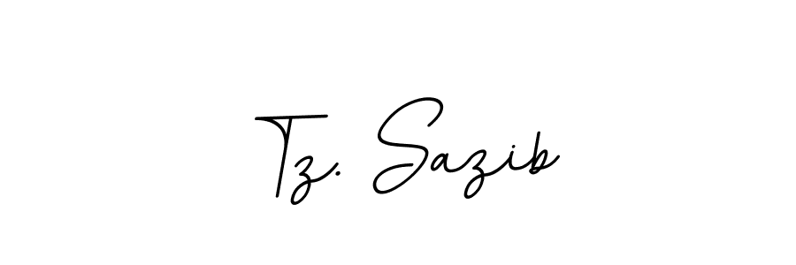 You should practise on your own different ways (BallpointsItalic-DORy9) to write your name (Tz. Sazib) in signature. don't let someone else do it for you. Tz. Sazib signature style 11 images and pictures png