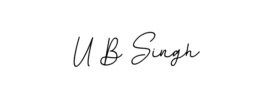 Create a beautiful signature design for name U B Singh. With this signature (BallpointsItalic-DORy9) fonts, you can make a handwritten signature for free. U B Singh signature style 11 images and pictures png