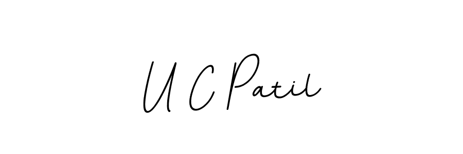 Create a beautiful signature design for name U C Patil. With this signature (BallpointsItalic-DORy9) fonts, you can make a handwritten signature for free. U C Patil signature style 11 images and pictures png