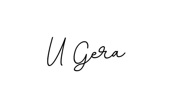 Create a beautiful signature design for name U Gera. With this signature (BallpointsItalic-DORy9) fonts, you can make a handwritten signature for free. U Gera signature style 11 images and pictures png