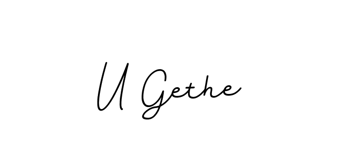 Design your own signature with our free online signature maker. With this signature software, you can create a handwritten (BallpointsItalic-DORy9) signature for name U Gethe. U Gethe signature style 11 images and pictures png