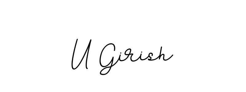 How to make U Girish signature? BallpointsItalic-DORy9 is a professional autograph style. Create handwritten signature for U Girish name. U Girish signature style 11 images and pictures png