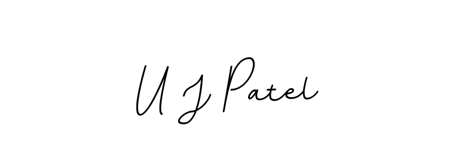 The best way (BallpointsItalic-DORy9) to make a short signature is to pick only two or three words in your name. The name U J Patel include a total of six letters. For converting this name. U J Patel signature style 11 images and pictures png