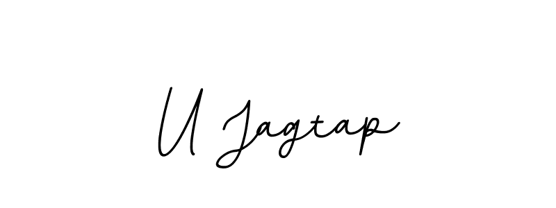 The best way (BallpointsItalic-DORy9) to make a short signature is to pick only two or three words in your name. The name U Jagtap include a total of six letters. For converting this name. U Jagtap signature style 11 images and pictures png