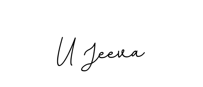 How to make U Jeeva signature? BallpointsItalic-DORy9 is a professional autograph style. Create handwritten signature for U Jeeva name. U Jeeva signature style 11 images and pictures png