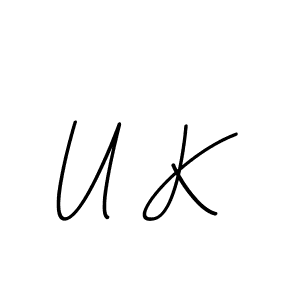 This is the best signature style for the U K name. Also you like these signature font (BallpointsItalic-DORy9). Mix name signature. U K signature style 11 images and pictures png