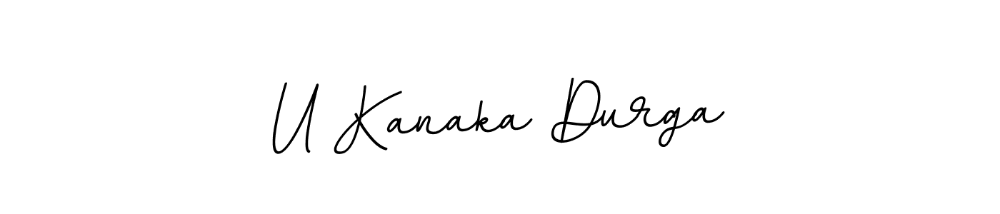 Make a beautiful signature design for name U Kanaka Durga. With this signature (BallpointsItalic-DORy9) style, you can create a handwritten signature for free. U Kanaka Durga signature style 11 images and pictures png