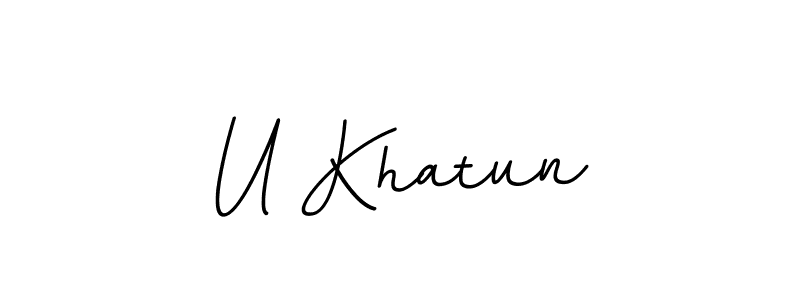 It looks lik you need a new signature style for name U Khatun. Design unique handwritten (BallpointsItalic-DORy9) signature with our free signature maker in just a few clicks. U Khatun signature style 11 images and pictures png