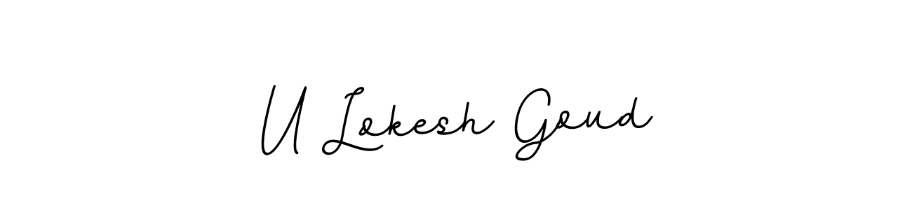 How to make U Lokesh Goud signature? BallpointsItalic-DORy9 is a professional autograph style. Create handwritten signature for U Lokesh Goud name. U Lokesh Goud signature style 11 images and pictures png