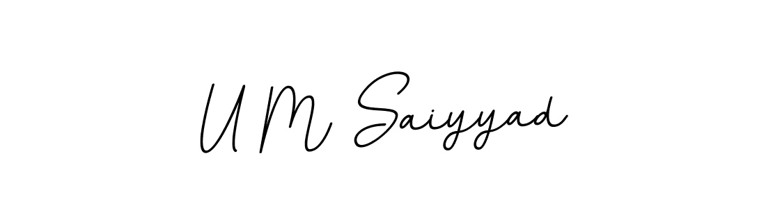 U M Saiyyad stylish signature style. Best Handwritten Sign (BallpointsItalic-DORy9) for my name. Handwritten Signature Collection Ideas for my name U M Saiyyad. U M Saiyyad signature style 11 images and pictures png