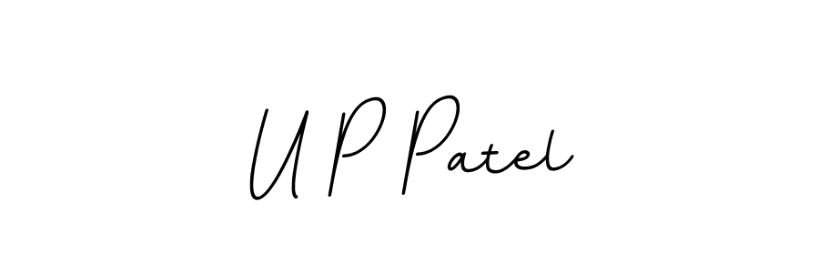 The best way (BallpointsItalic-DORy9) to make a short signature is to pick only two or three words in your name. The name U P Patel include a total of six letters. For converting this name. U P Patel signature style 11 images and pictures png