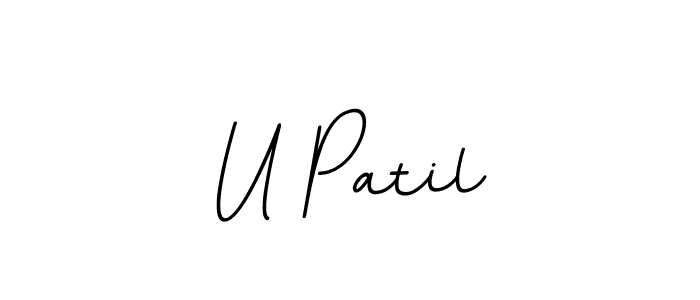 How to make U Patil name signature. Use BallpointsItalic-DORy9 style for creating short signs online. This is the latest handwritten sign. U Patil signature style 11 images and pictures png