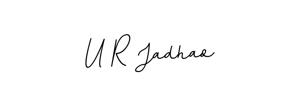 Design your own signature with our free online signature maker. With this signature software, you can create a handwritten (BallpointsItalic-DORy9) signature for name U R Jadhao. U R Jadhao signature style 11 images and pictures png