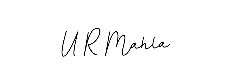 Use a signature maker to create a handwritten signature online. With this signature software, you can design (BallpointsItalic-DORy9) your own signature for name U R Mahla. U R Mahla signature style 11 images and pictures png