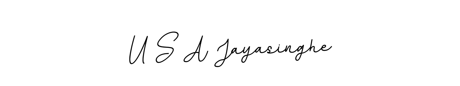 Also You can easily find your signature by using the search form. We will create U S A Jayasinghe name handwritten signature images for you free of cost using BallpointsItalic-DORy9 sign style. U S A Jayasinghe signature style 11 images and pictures png