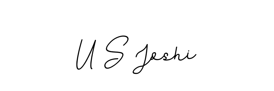 The best way (BallpointsItalic-DORy9) to make a short signature is to pick only two or three words in your name. The name U S Joshi include a total of six letters. For converting this name. U S Joshi signature style 11 images and pictures png