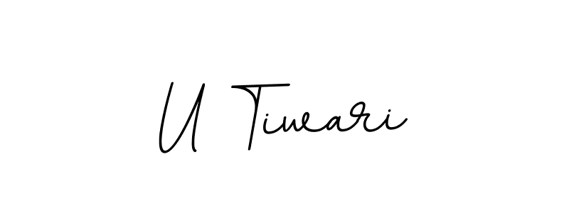 Make a beautiful signature design for name U Tiwari. With this signature (BallpointsItalic-DORy9) style, you can create a handwritten signature for free. U Tiwari signature style 11 images and pictures png