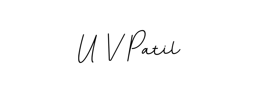 Design your own signature with our free online signature maker. With this signature software, you can create a handwritten (BallpointsItalic-DORy9) signature for name U V Patil. U V Patil signature style 11 images and pictures png