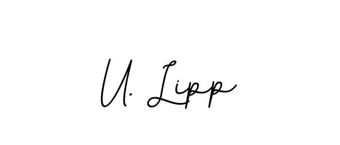 Make a beautiful signature design for name U. Lipp. With this signature (BallpointsItalic-DORy9) style, you can create a handwritten signature for free. U. Lipp signature style 11 images and pictures png
