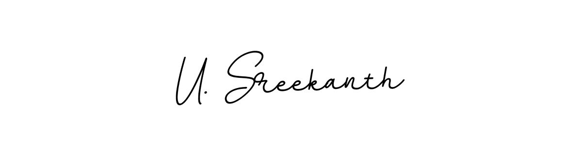 How to make U. Sreekanth name signature. Use BallpointsItalic-DORy9 style for creating short signs online. This is the latest handwritten sign. U. Sreekanth signature style 11 images and pictures png