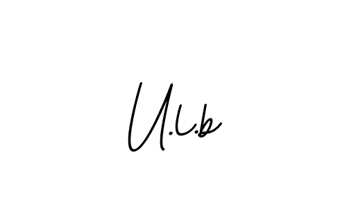 Make a beautiful signature design for name U.l.b. With this signature (BallpointsItalic-DORy9) style, you can create a handwritten signature for free. U.l.b signature style 11 images and pictures png
