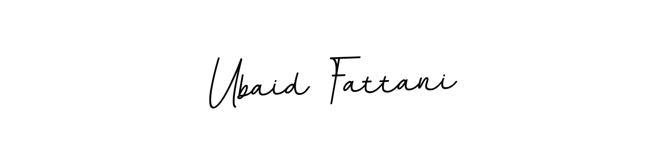 This is the best signature style for the Ubaid Fattani name. Also you like these signature font (BallpointsItalic-DORy9). Mix name signature. Ubaid Fattani signature style 11 images and pictures png