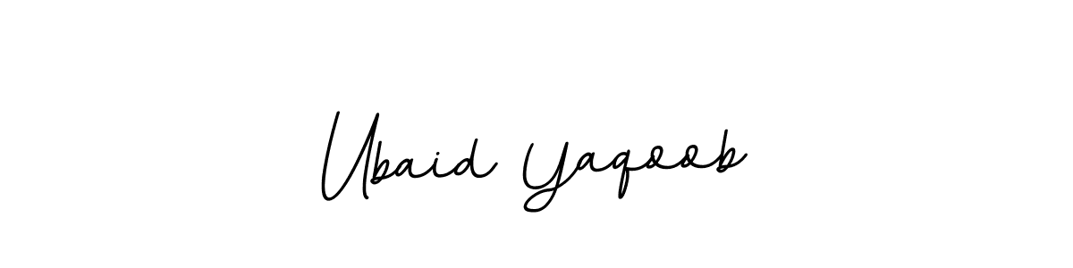 Use a signature maker to create a handwritten signature online. With this signature software, you can design (BallpointsItalic-DORy9) your own signature for name Ubaid Yaqoob. Ubaid Yaqoob signature style 11 images and pictures png