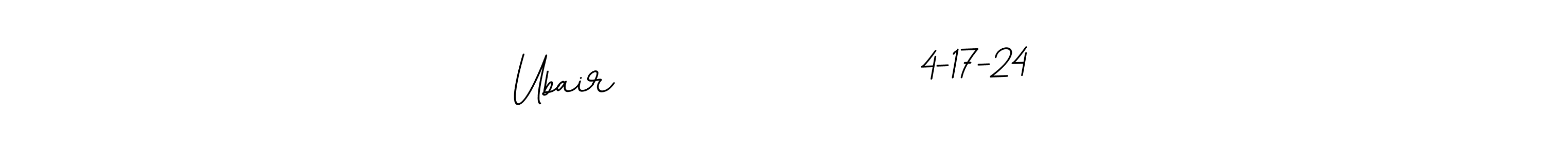 How to make Ubair                  4-17-24 name signature. Use BallpointsItalic-DORy9 style for creating short signs online. This is the latest handwritten sign. Ubair                  4-17-24 signature style 11 images and pictures png