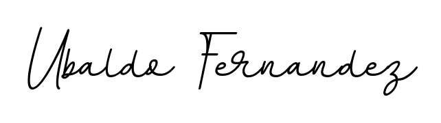Designed for modern professionals: Ubaldo Fernandez name signature crafted with BallpointsItalic-DORy9 script. Ready for digital PDF workflows. Ubaldo Fernandez signature style 11 images and pictures png