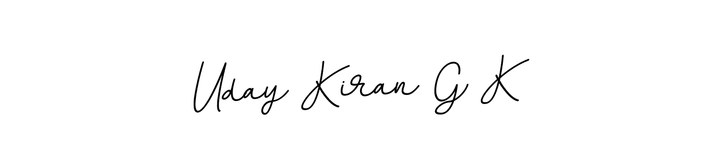 This is the best signature style for the Uday Kiran G K name. Also you like these signature font (BallpointsItalic-DORy9). Mix name signature. Uday Kiran G K signature style 11 images and pictures png