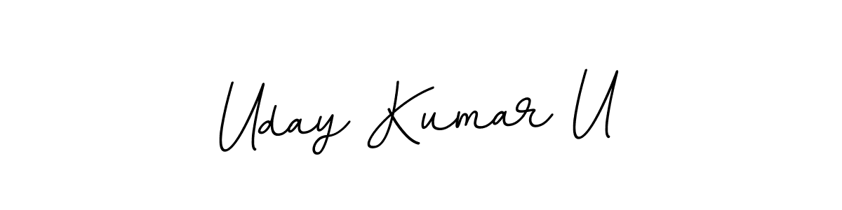 Use a signature maker to create a handwritten signature online. With this signature software, you can design (BallpointsItalic-DORy9) your own signature for name Uday Kumar U. Uday Kumar U signature style 11 images and pictures png