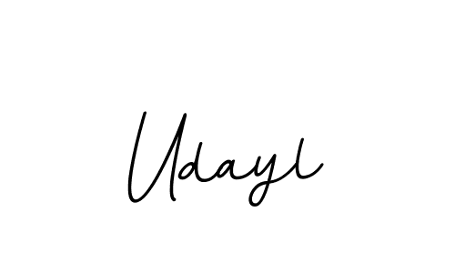 How to make Udayl name signature. Use BallpointsItalic-DORy9 style for creating short signs online. This is the latest handwritten sign. Udayl signature style 11 images and pictures png