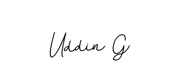 The best way (BallpointsItalic-DORy9) to make a short signature is to pick only two or three words in your name. The name Uddin G include a total of six letters. For converting this name. Uddin G signature style 11 images and pictures png