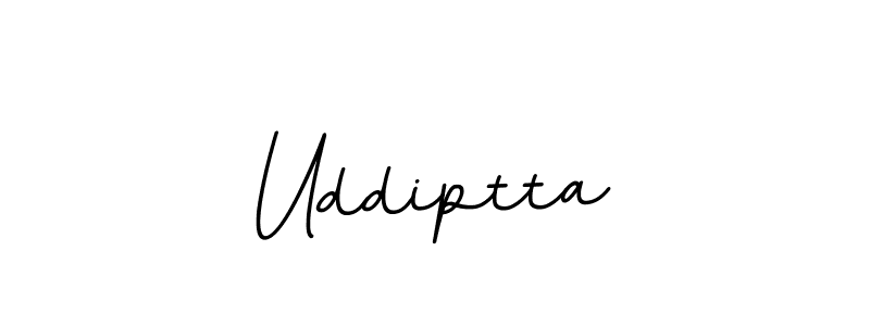 The best way (BallpointsItalic-DORy9) to make a short signature is to pick only two or three words in your name. The name Uddiptta include a total of six letters. For converting this name. Uddiptta signature style 11 images and pictures png