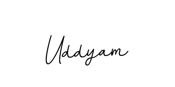 Make a beautiful signature design for name Uddyam. With this signature (BallpointsItalic-DORy9) style, you can create a handwritten signature for free. Uddyam signature style 11 images and pictures png