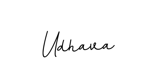 Udhava stylish signature style. Best Handwritten Sign (BallpointsItalic-DORy9) for my name. Handwritten Signature Collection Ideas for my name Udhava. Udhava signature style 11 images and pictures png