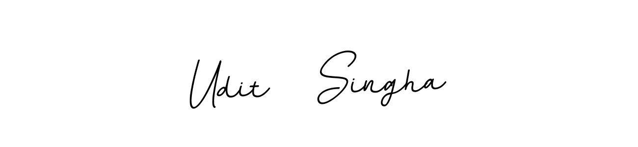 The best way (BallpointsItalic-DORy9) to make a short signature is to pick only two or three words in your name. The name Udit   Singha include a total of six letters. For converting this name. Udit   Singha signature style 11 images and pictures png