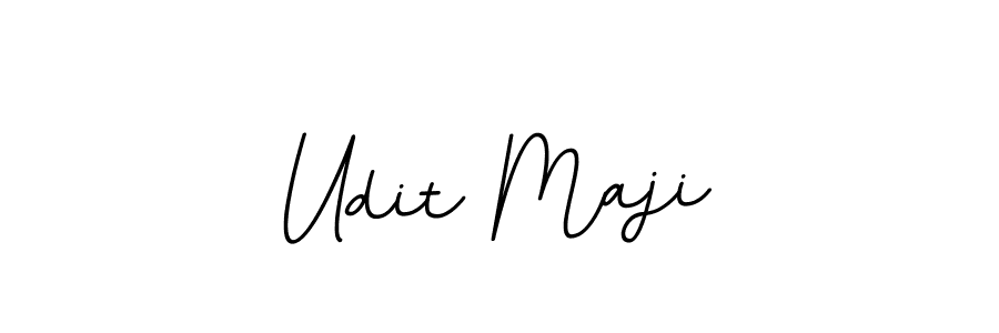 How to make Udit Maji name signature. Use BallpointsItalic-DORy9 style for creating short signs online. This is the latest handwritten sign. Udit Maji signature style 11 images and pictures png