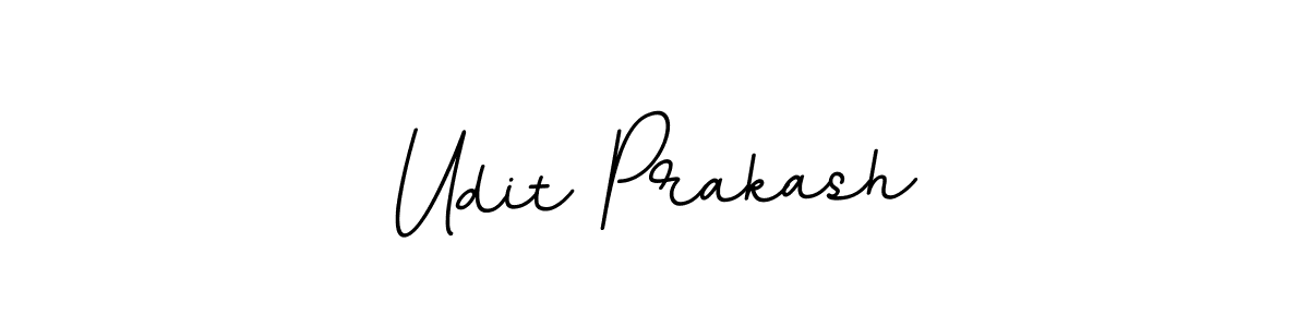 How to make Udit Prakash name signature. Use BallpointsItalic-DORy9 style for creating short signs online. This is the latest handwritten sign. Udit Prakash signature style 11 images and pictures png