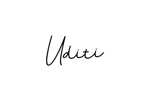 Design your own signature with our free online signature maker. With this signature software, you can create a handwritten (BallpointsItalic-DORy9) signature for name Uditi. Uditi signature style 11 images and pictures png