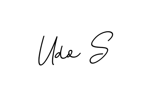 Create a beautiful signature design for name Udo S. With this signature (BallpointsItalic-DORy9) fonts, you can make a handwritten signature for free. Udo S signature style 11 images and pictures png