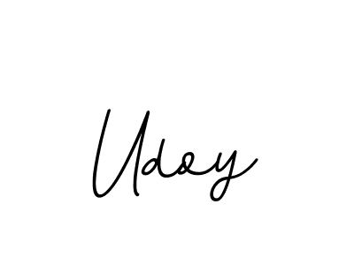 Design your own signature with our free online signature maker. With this signature software, you can create a handwritten (BallpointsItalic-DORy9) signature for name Udoy. Udoy signature style 11 images and pictures png