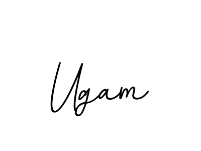 Use a signature maker to create a handwritten signature online. With this signature software, you can design (BallpointsItalic-DORy9) your own signature for name Ugam. Ugam signature style 11 images and pictures png