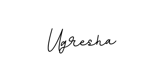 How to make Ugresha name signature. Use BallpointsItalic-DORy9 style for creating short signs online. This is the latest handwritten sign. Ugresha signature style 11 images and pictures png