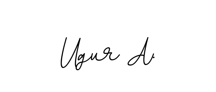 if you are searching for the best signature style for your name Ugur A.. so please give up your signature search. here we have designed multiple signature styles  using BallpointsItalic-DORy9. Ugur A. signature style 11 images and pictures png