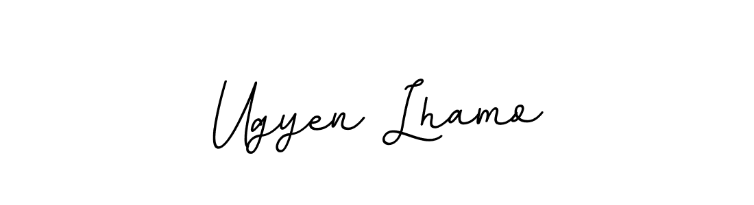 Create a beautiful signature design for name Ugyen Lhamo. With this signature (BallpointsItalic-DORy9) fonts, you can make a handwritten signature for free. Ugyen Lhamo signature style 11 images and pictures png
